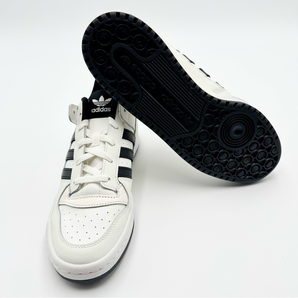 ADIDAS Forum Low CL White and Black Originals Sneakers Men’s Size 10 - Picture 8 of 12